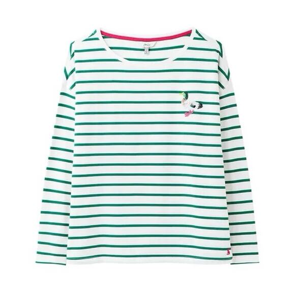 Joules Marina Print Dropped Shoulder Top - Picture 1 of 11